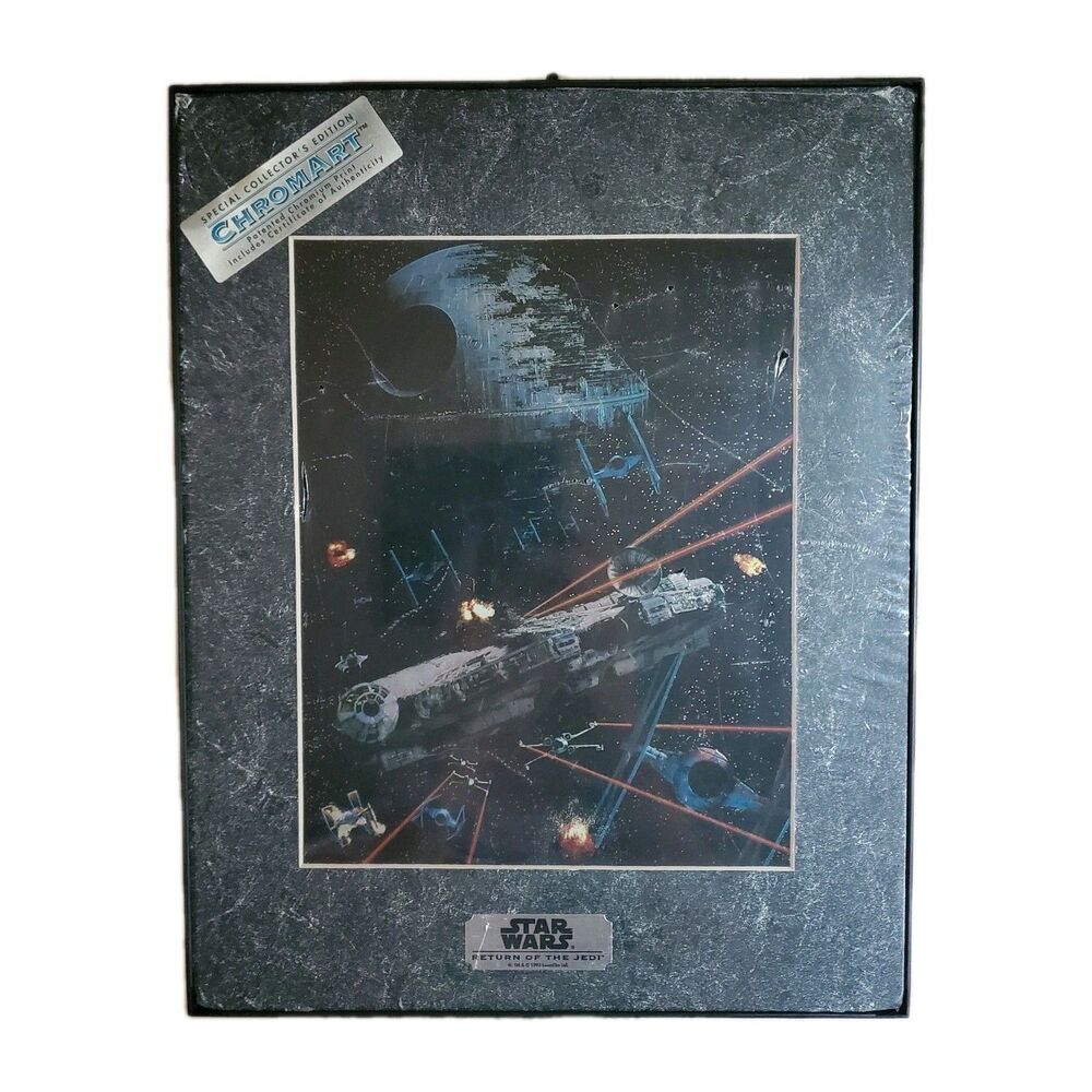 STAR WARS RETURN OF THE JEDI SPECIAL 1993 EDITION CHROMART CHROMIUM FRAMED PRINT